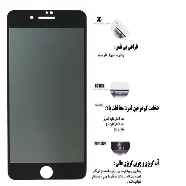 محافظ صفحه نمایش حریم شخصی مدل 005L مناسب برای گوشی موبایل اپل iphone 8 Plus