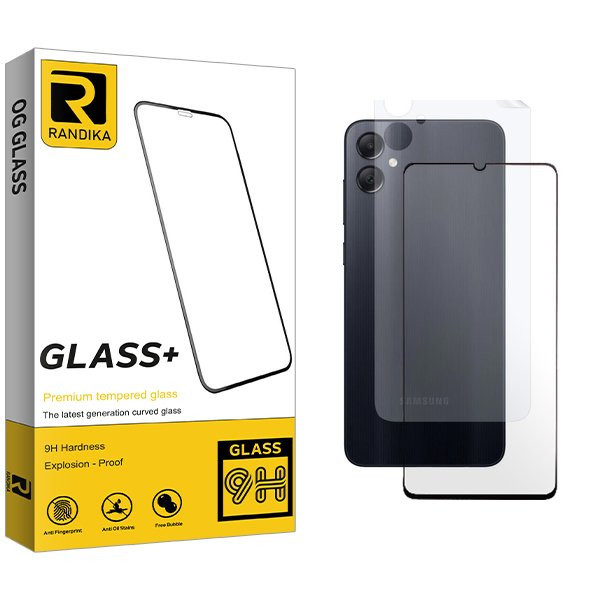 محافظ صفحه نمایش شیشه ای راندیکا مدل RK مناسب برای گوشی موبایل سامسونگ Galaxy A05 به همراه محافظ پشت گوشی