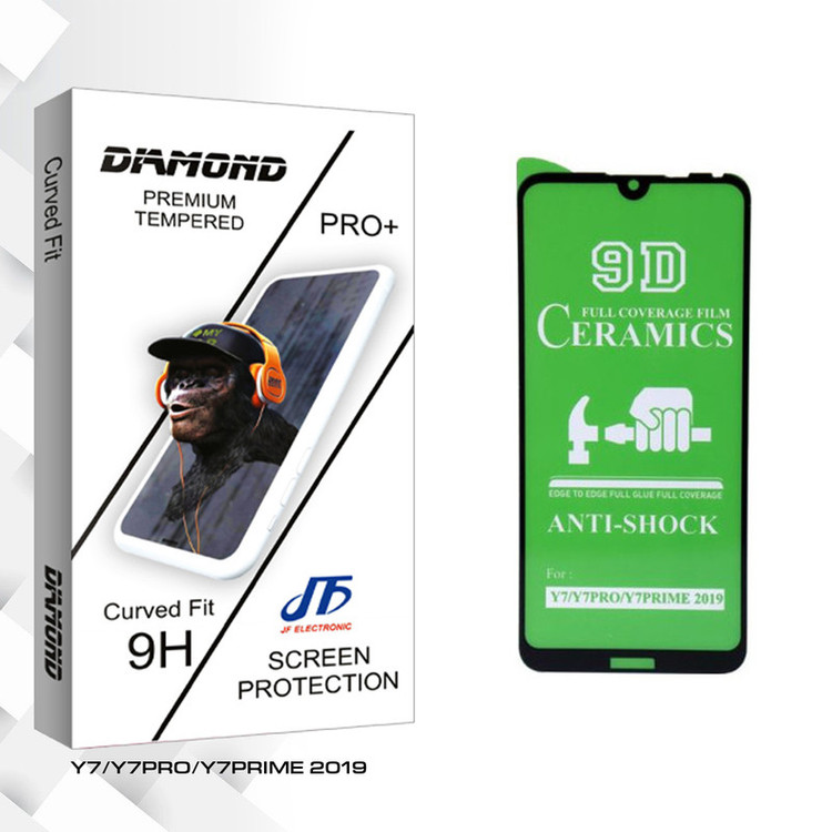 محافظ صفحه نمایش سرامیکی جی اف مدل Diamond glass مناسب برای گوشی موبایل هوآوی Y7/Y7PRO/Y7PRIME 2019