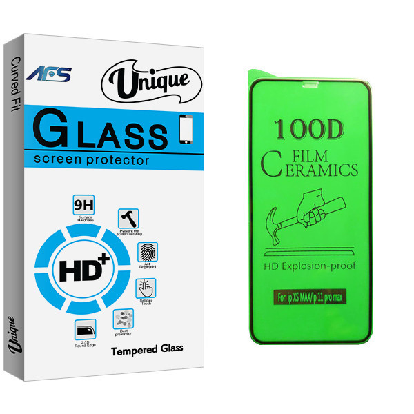 محافظ صفحه نمایش سرامیکی ای اف اس مدل Unique Glass مناسب برای گوشی موبایل اپل iPhone 11 Pro Max
