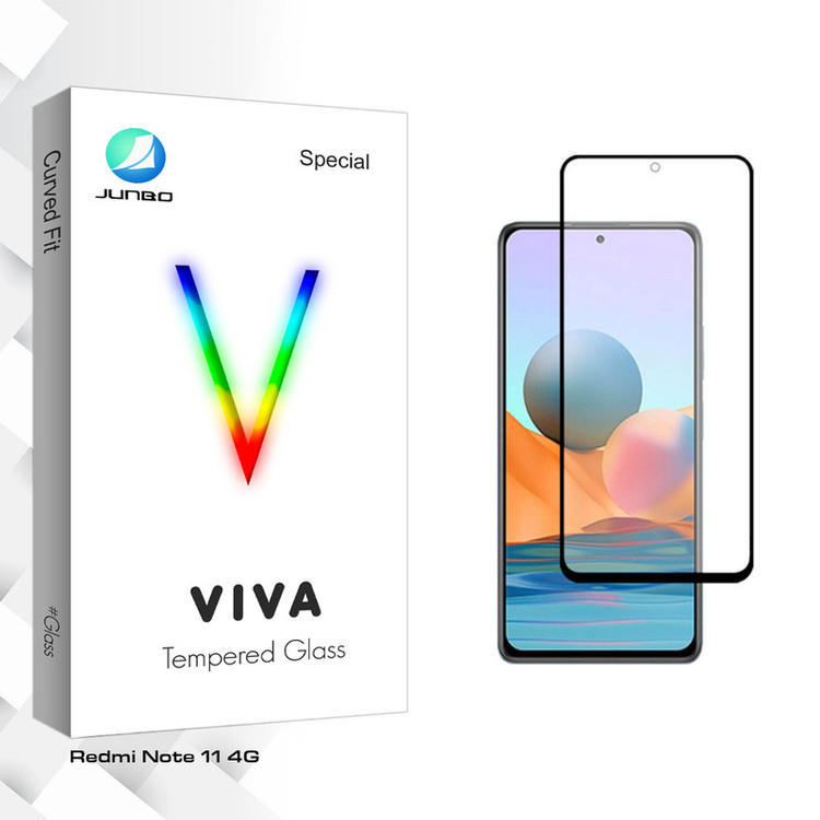 محافظ صفحه نمایش شیشه ای جانبو مدل Viva Glass مناسب برای گوشی موبایل شیائومی Redmi Note 11 4G