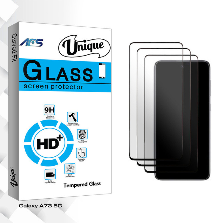 محافظ صفحه نمایش سرامیکی مات ای اف اس مدل Unique Glass NEW مناسب برای گوشی موبایل سامسونگ Galaxy A73 5G بسته سه عددی
