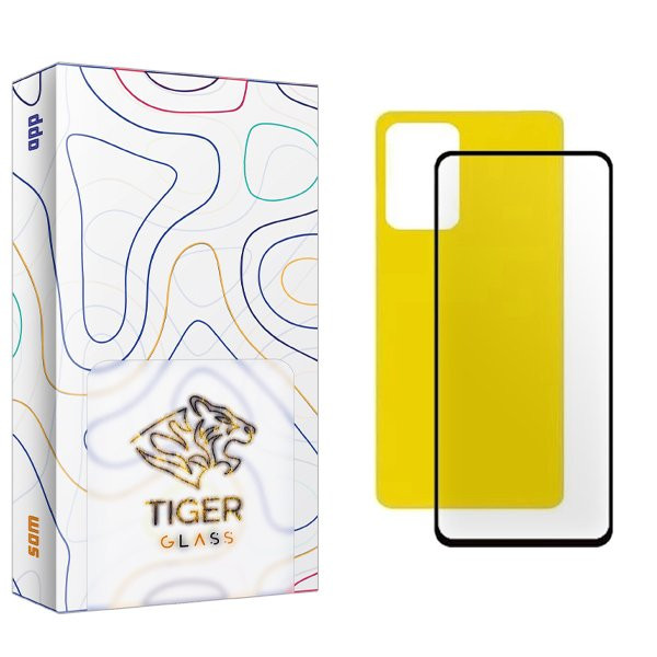 محافظ صفحه نمایش شیشه ای تایگر گلس مدل APL2 مناسب برای گوشی موبایل شیائومی Redmi Note 12 4G  به همراه محافظ پشت گوشی
