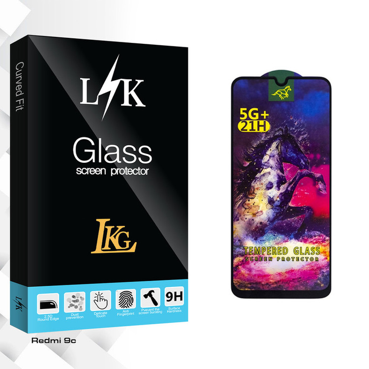 محافظ صفحه نمایش شیشه ای ال کا جی مدل LK HORSE مناسب برای گوشی موبایل شیائومی Redmi 9c