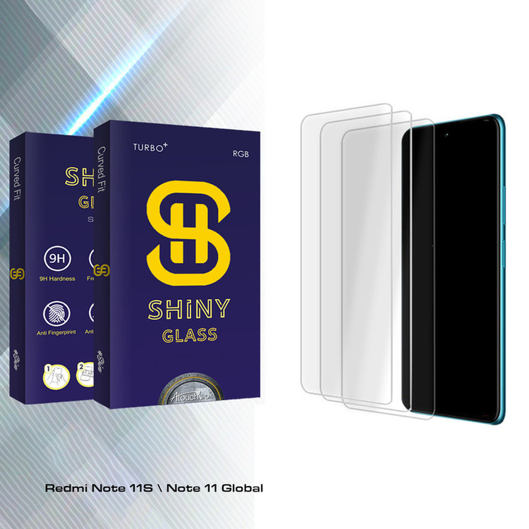 محافظ صفحه نمایش شیشه ای آتوچبو مدل Shiny Glass MIX مناسب برای گوشی موبایل شیائومی Redmi Note 11S \ Note 11 Global بسته سه عددی