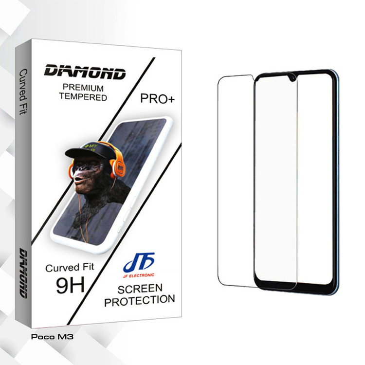 محافظ صفحه نمایش شیشه ای جی اف مدل Diamond Glass مناسب برای گوشی موبایل شیائومی Poco M3