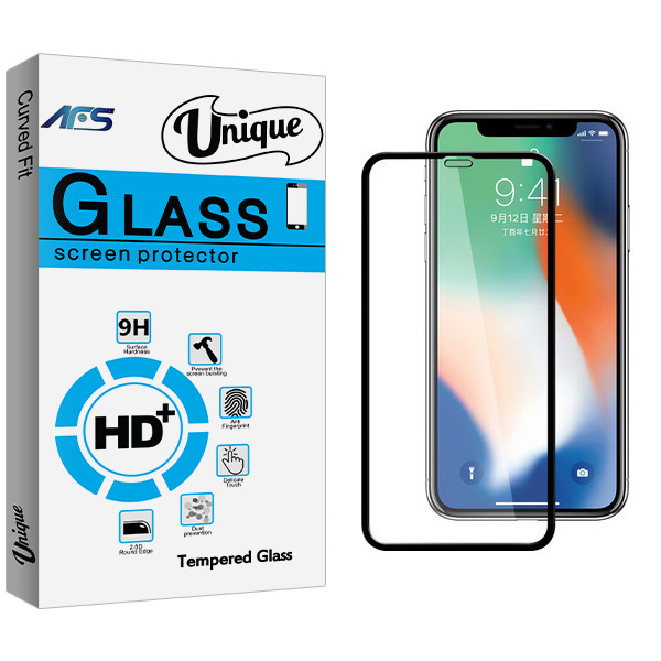 محافظ صفحه نمایش ای اف اس مدل Unique Glass مناسب برای گوشی موبایل اپل Iphone X
