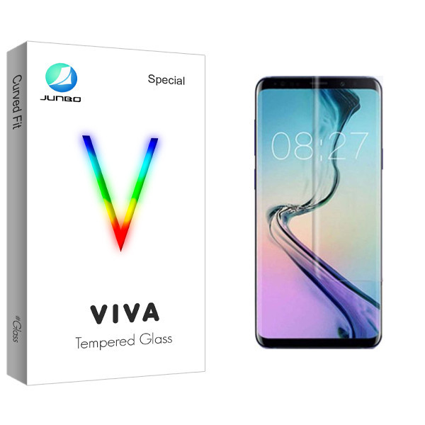 محافظ صفحه نمایش شیشه ای جانبو مدل Viva Glass یووی UV مناسب برای گوشی موبایل سامسونگ Galaxy S9