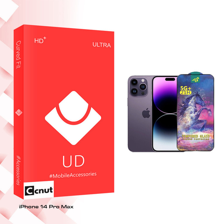 محافظ صفحه نمایش شیشه ای کوکونات مدل UD Horse مناسب برای گوشی موبایل اپل iPhone 14 Pro Max
