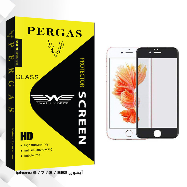 محافظ صفحه نمایش وایلی نایس مدل Pergas Glass مناسب برای گوشی اپل موبایل iphone 6 / 7 / 8 / SE2