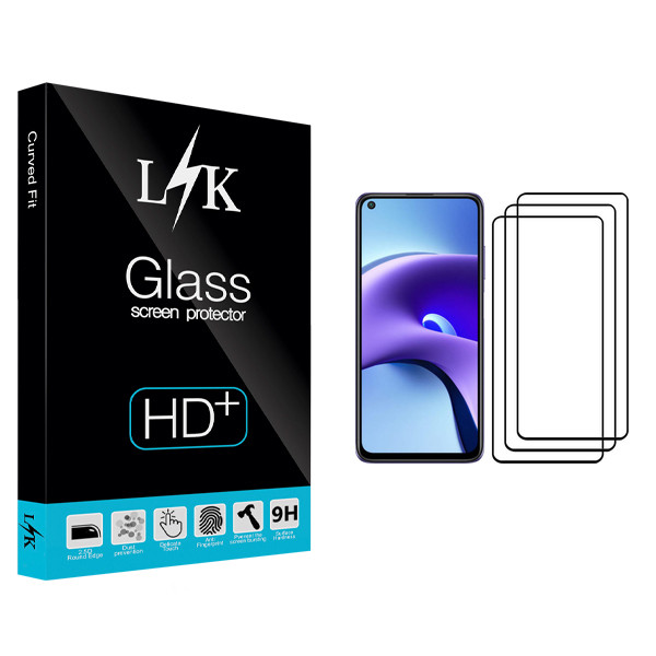 محافظ صفحه نمایش ال کی مدل +HD مناسب برای گوشی موبایل شیائومی Redmi Note 9T بسته سه عددی