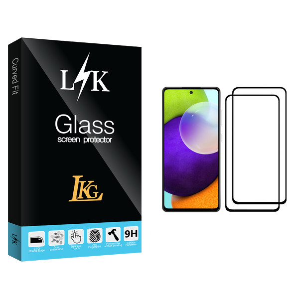 محافظ صفحه نمایش ال کا جی مدل LK Glass مناسب برای گوشی موبایل سامسونگ Galaxy A52 بسته دو عددی