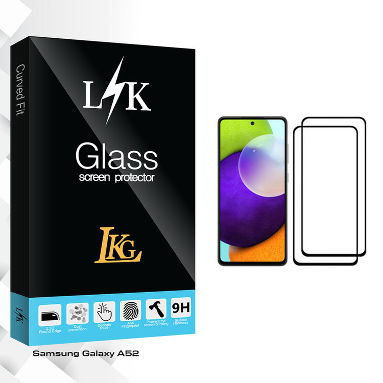 محافظ صفحه نمایش ال کا جی مدل LK Glass مناسب برای گوشی موبایل سامسونگ Galaxy A52 بسته دو عددی