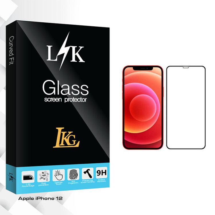 محافظ صفحه نمایش ال کا جی مدل LK Glass مناسب برای گوشی موبایل اپل iPhone 12