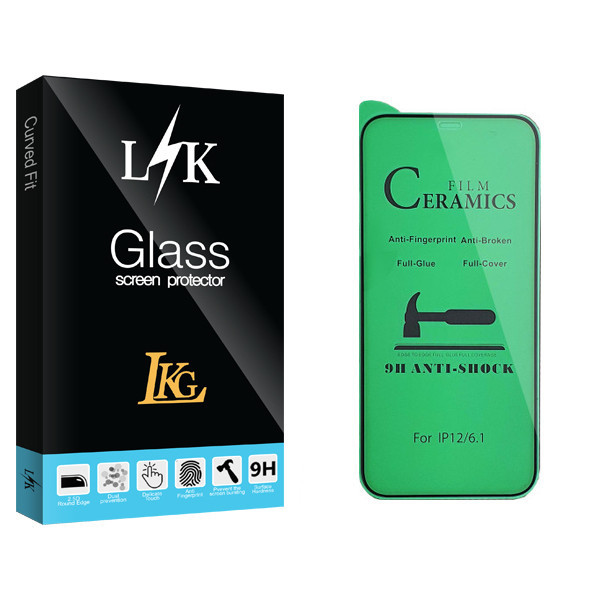 محافظ صفحه نمایش سرامیکی ال کا جی مدل LK Glass مناسب برای گوشی موبایل اپل 12