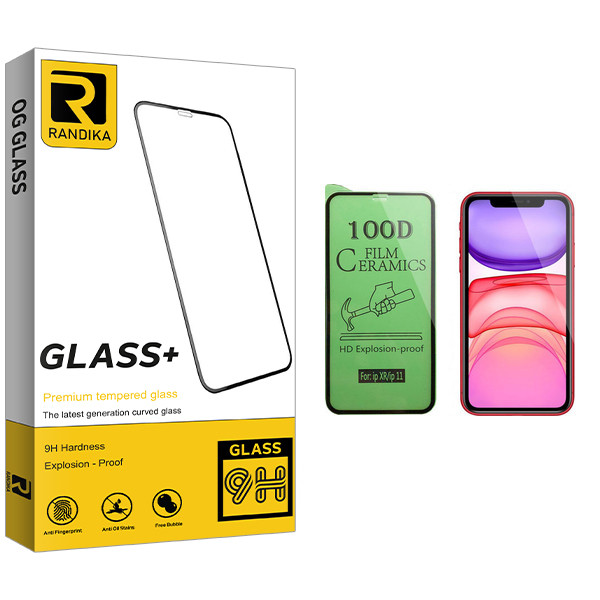 محافظ صفحه نمایش سرامیکی راندیکا مدل GLD مناسب برای گوشی موبایل اپل iPhone XR