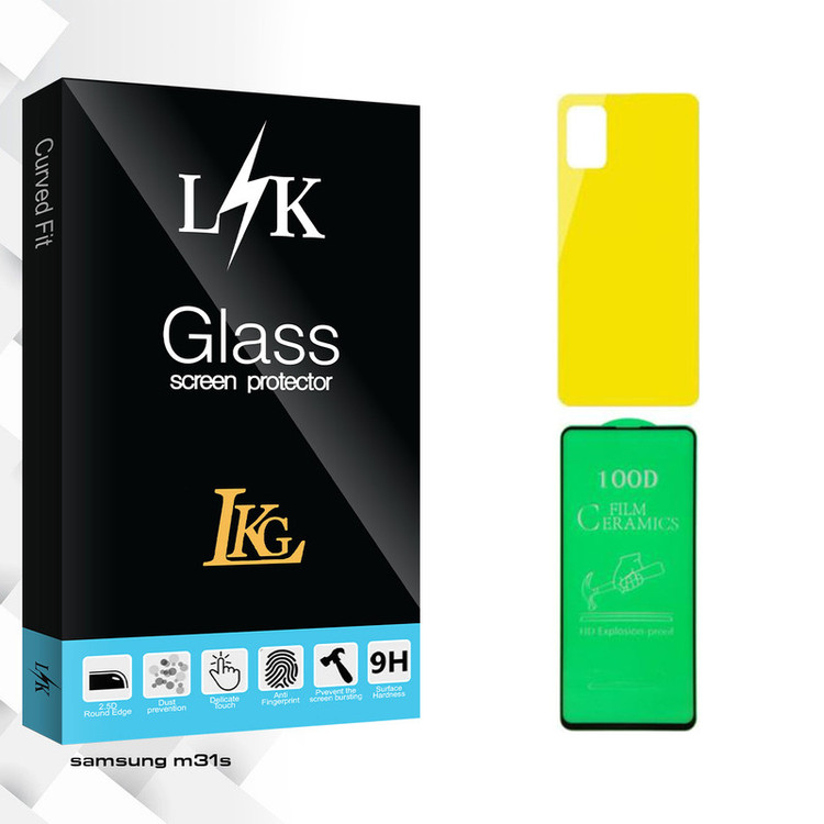 محافظ صفحه نمایش سرامیکی ال کا جی مدل LK مناسب برای گوشی موبایل سامسونگ Galaxy M31s به همراه محافظ پشت گوشی