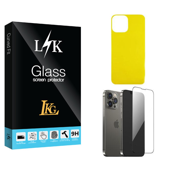 محافظ صفحه نمایش ال کا جی مدل LK مناسب برای گوشی موبایل اپل iPhone 13 Pro Max  به همراه محافظ پشت گوشی