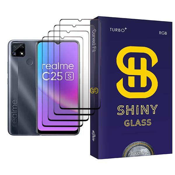 محافظ صفحه نمایش آتوچبو مدل Shiny Glass MIX004 مناسب برای گوشی موبایل ریلمی C25s بسته چهار عددی