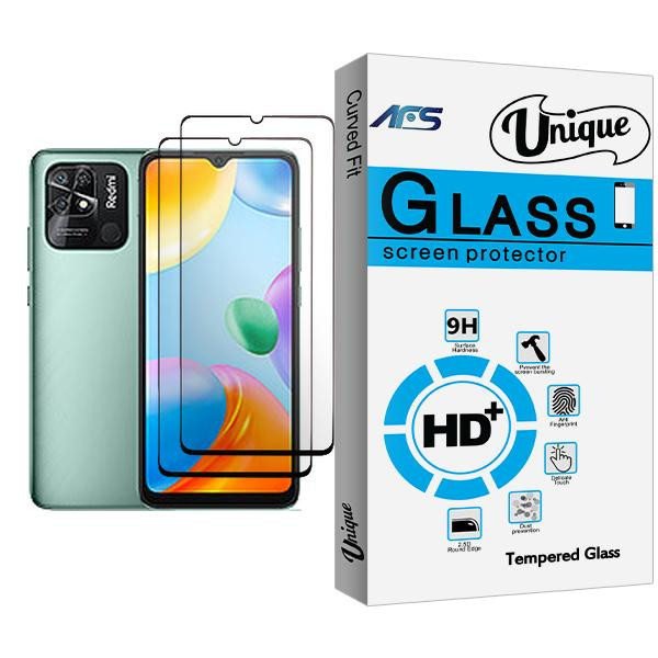 محافظ صفحه نمایش ای اف اس مدل Unique Glass MIX002 مناسب برای گوشی موبایل شیائومی Redmi 10C بسته دو عددی