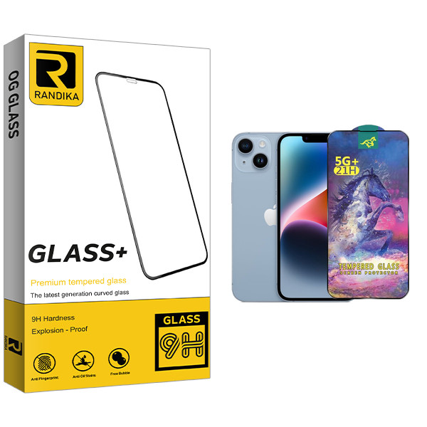 محافظ صفحه نمایش شیشه ای راندیکا مدل Horse مناسب برای گوشی موبایل اپل iPhone 14