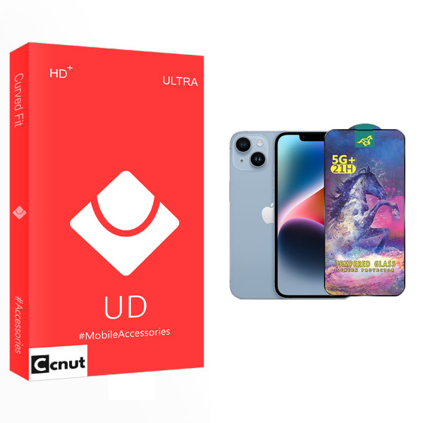 محافظ صفحه نمایش شیشه ای کوکونات مدل UD Horse مناسب برای گوشی موبایل اپل iPhone 14 Plus