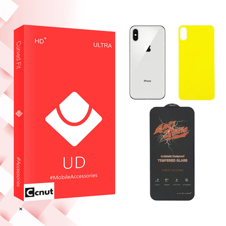 محافظ صفحه نمایش کوکونات مدل UD ANTI-STATIC مناسب برای گوشی موبایل اپل iPhone X به همراه محافظ پشت گوشی