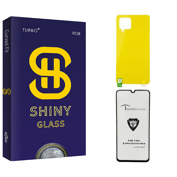 محافظ صفحه نمایش شیشه ای آتوچبو مدل Shiny MTB مناسب برای گوشی موبایل سامسونگ GALAXY A42 به همراه محافظ پشت گوشی