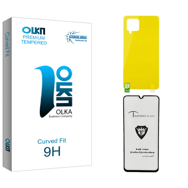محافظ صفحه نمایش شیشه ای کولینگ مدل Olka  MTB مناسب برای گوشی موبایل سامسونگ GALAXY A42  به همراه محافظ پشت گوشی