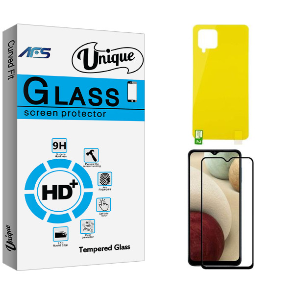محافظ صفحه نمایش ای اف اس مدل Unique  مناسب برای گوشی موبایل سامسونگ Galaxy A42  به همراه محافظ پشت گوشی