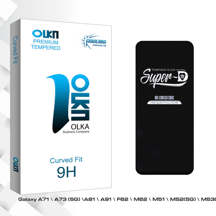 محافظ صفحه نمایش شیشه ای کولینگ مدل Olka Sup-D مناسب برای گوشی موبایل سامسونگ Galaxy A71 \ A73 (5G) \A81 \ A91 \ F62 \ M62 \ M51 \ M52(5G) \ M53(5G)