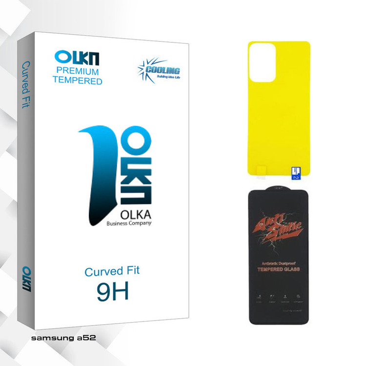محافظ صفحه نمایش کولینگ مدل Olka ANTI-STATIC مناسب برای گوشی موبایل سامسونگ GALAXY A52 به همراه محافظ پشت گوشی
