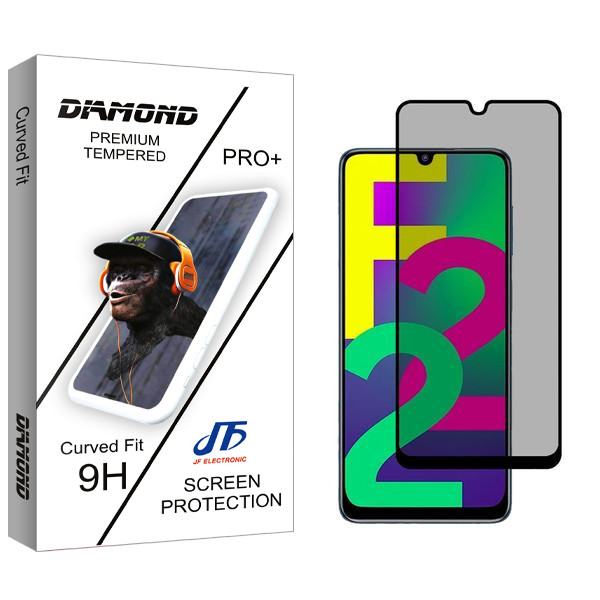 محافظ صفحه نمایش حریم شخصی جی اف مدل Diamond مناسب برای گوشی موبایل سامسونگ Galaxy F22