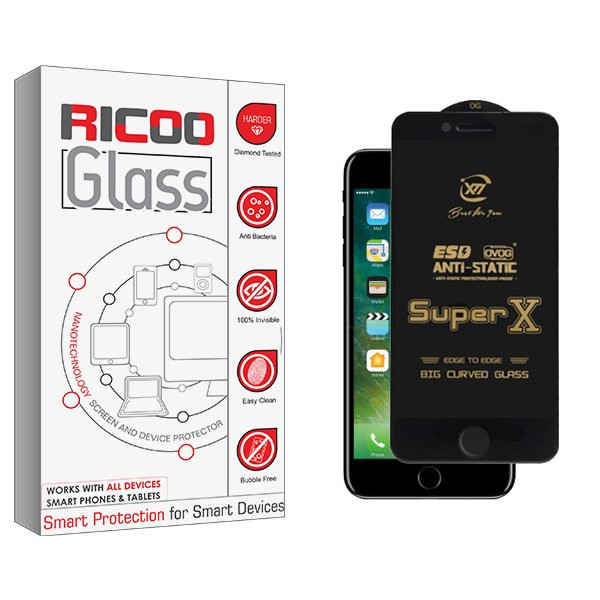 محافظ صفحه نمایش ریکو مدل RiC2 Supx_Ant مناسب برای گوشی موبایل اپل iPhone 8