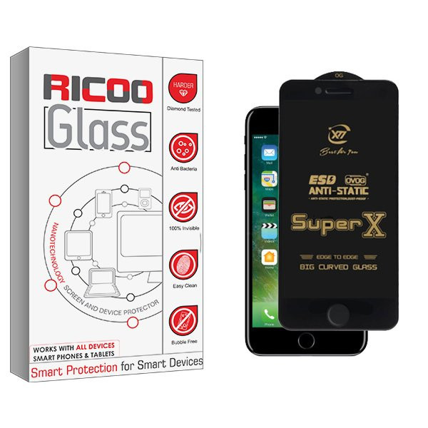 محافظ صفحه نمایش ریکو مدل RiC2 Supx_Ant مناسب برای گوشی موبایل اپل iPhone 8