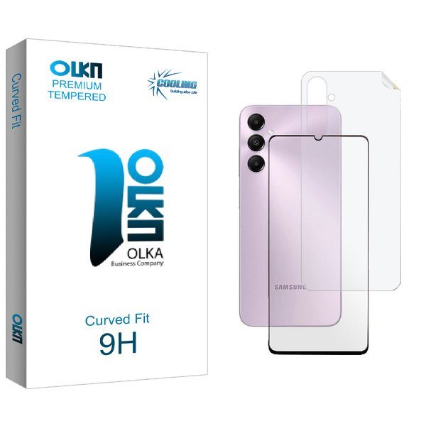 محافظ صفحه نمایش شیشه ای کولینگ مدل Olka مناسب برای گوشی موبایل سامسونگ Galaxy A25  به همراه محافظ پشت گوشی