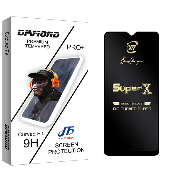 محافظ صفحه نمایش جی اف مدل Diamond SuperX مناسب برای گوشی موبایل سامسونگ Galaxy A12 / A12 Nacho / A02 / A02s