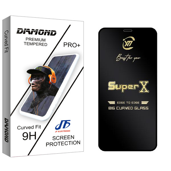 محافظ صفحه نمایش جی اف مدل Diamond SuperX مناسب برای گوشی موبایل اپل iPhone 12 Pro