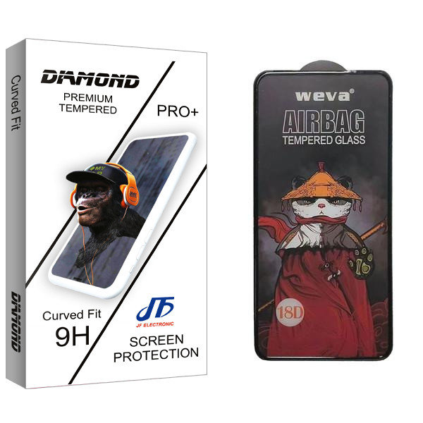 محافظ صفحه نمایش جی اف مدل Diamond Air Bag مناسب برای گوشی موبایل شیائومی Redmi Note 9S / Note 9 Pro
