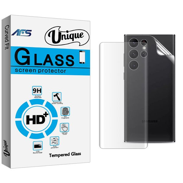 محافظ صفحه نمایش ای اف اس مدل Unique UV مناسب برای گوشی موبایل سامسونگ Galaxy S23 Ultra به همراه محافظ پشت گوشی