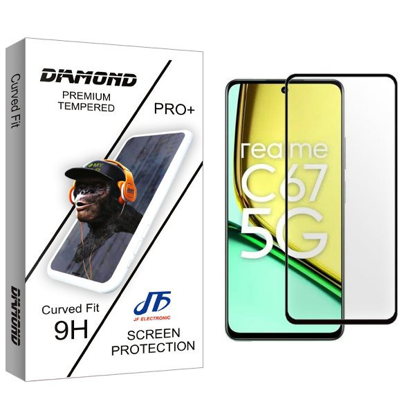 محافظ صفحه نمایش شیشه ای جی اف مدل Diamond مناسب برای گوشی موبایل ریلمی C67