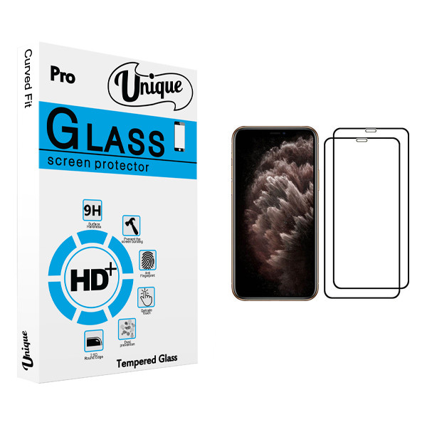 محافظ صفحه نمایش یونیک مدل +Clear مناسب برای گوشی موبایل اپل iPhone 11 Pro Max بسته 2 عددی