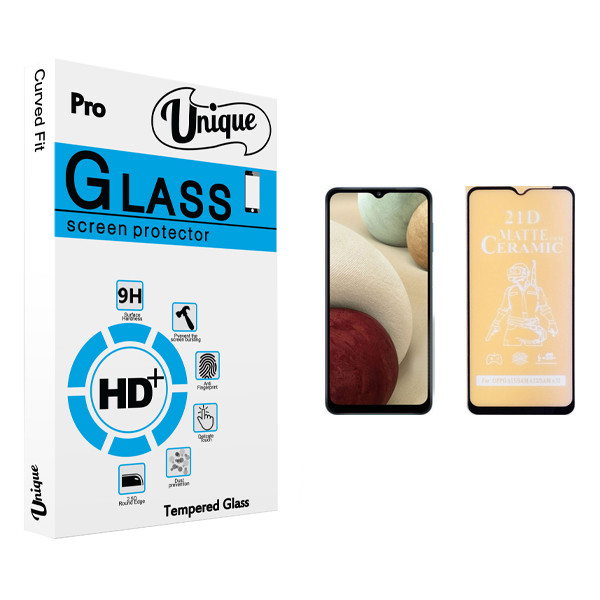 محافظ صفحه نمایش سرامیکی یونیک مدل +Clear مناسب برای گوشی موبایل سامسونگ Galaxy A12