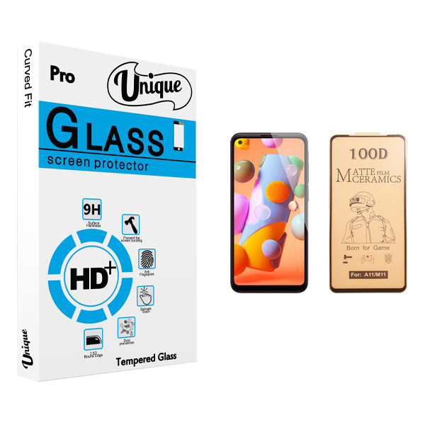 محافظ صفحه نمایش سرامیکی یونیک مدل +Clear مناسب برای گوشی موبایل سامسونگ Galaxy A11