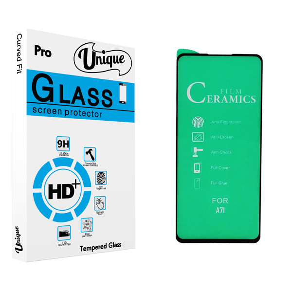 محافظ صفحه نمایش سرامیکی یونیک مدل +Clear مناسب برای گوشی موبایل سامسونگ Galaxy A71
