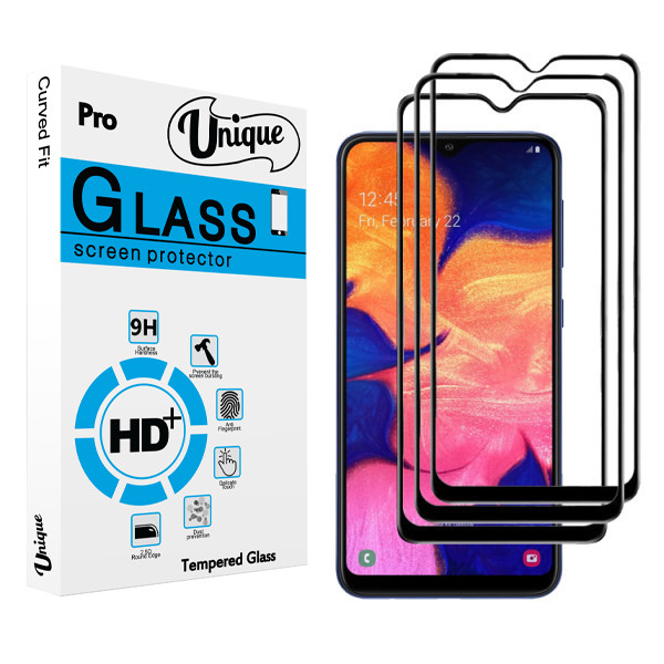 محافظ صفحه نمایش سرامیکی یونیک مدل +Clear مناسب برای گوشی موبایل سامسونگ Galaxy A10S بسته سه عددی