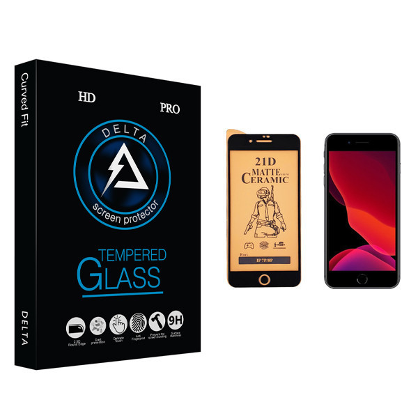 محافظ صفحه نمایش سرامیکی دلتا مدل Fit مناسب برای گوشی موبایل اپل iPhone 8 Plus