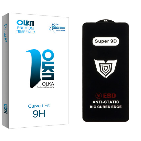 محافظ صفحه نمایش کولینگ مدل Super 9D Olka مناسب برای گوشی موبایل شیائومی Redmi Note 9S 4G / Vivo T4x 5G