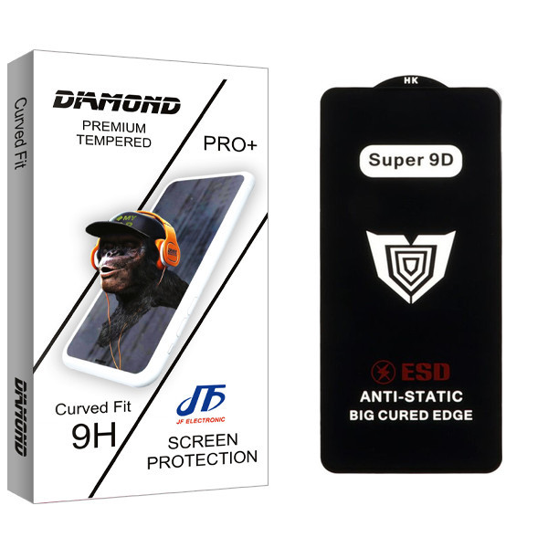 محافظ صفحه نمایش جی اف مدل Super 9D Diamond2 مناسب برای گوشی موبایل شیائومی Redmi Note 9S/9 Pro / Vivo Y19s Pro 4G