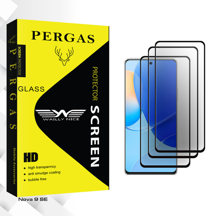 محافظ صفحه نمایش وایلی نایس مدل Pergas Glass MIX2106 مناسب برای گوشی موبایل هوآوی Nova 9 SE بسته سه عددی